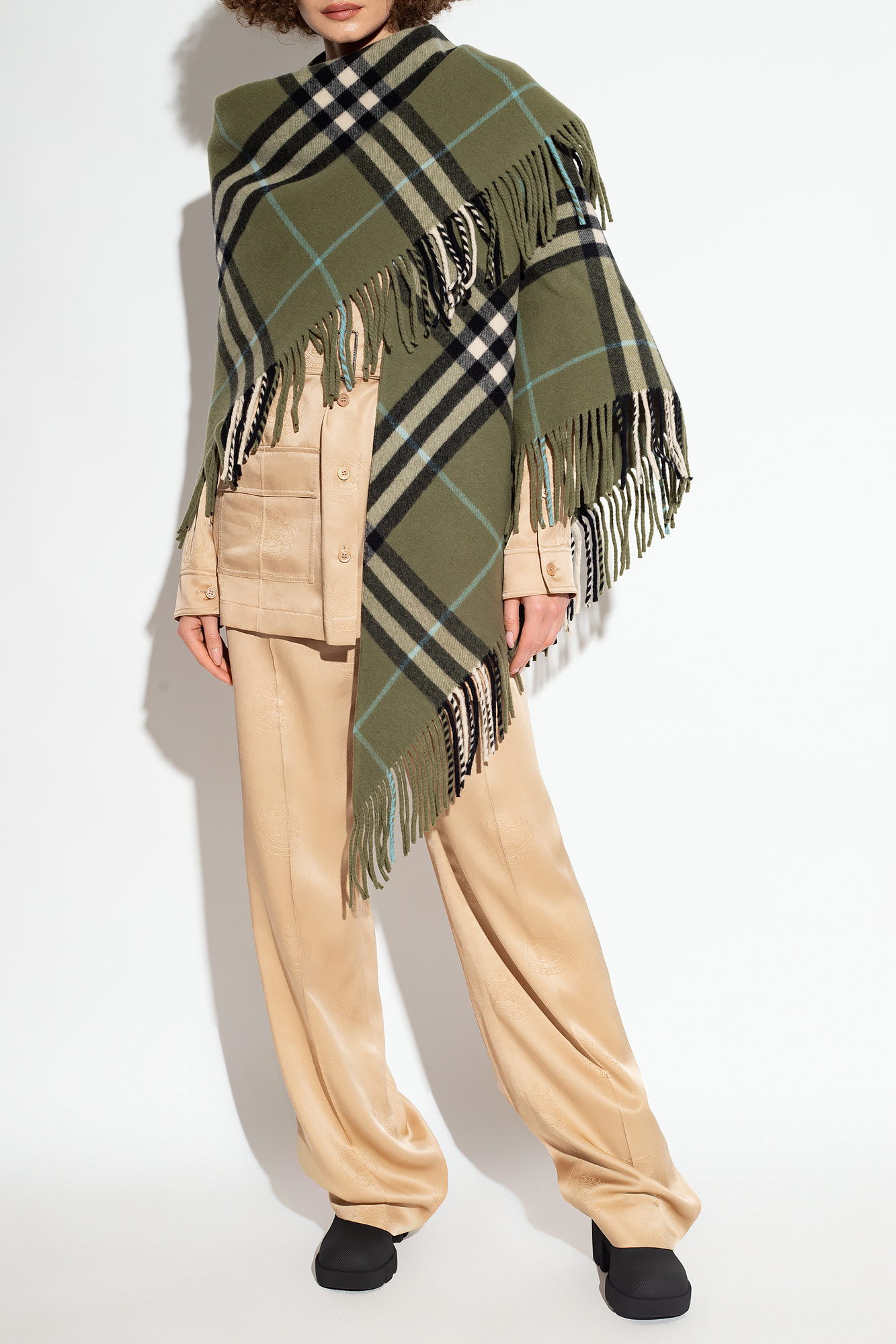 Burberry 50 cashmere cheap 50 wool scarf dress